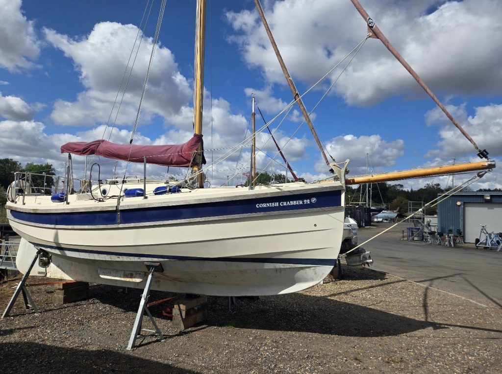 Odd Times, Cornish Crabber 22, ashore